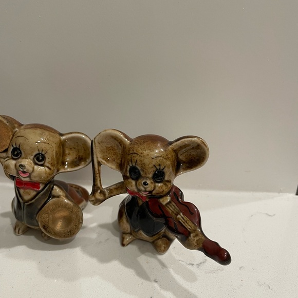 Vintage porcelain mice band figurines instruments set music - Picture 5 of 9